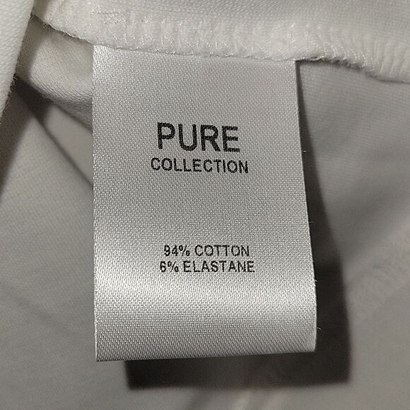 Pure Collection White Contrast Stitching Sweatshirt Top blouse Womens 12 - Picture 6 of 7